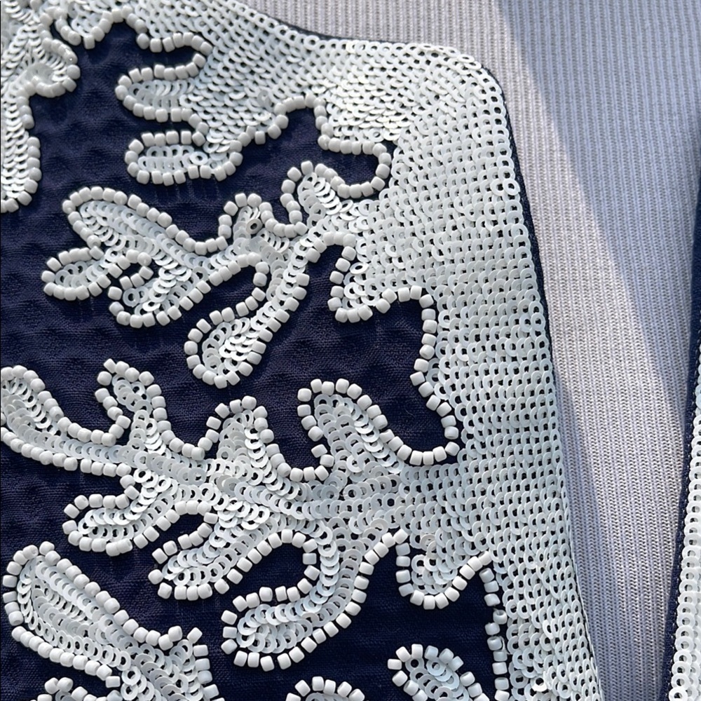 Lilly Pulitzer Gabby Shift Dress NWT True Navy and White Embellished Shift dress - Picture 3 of 10
